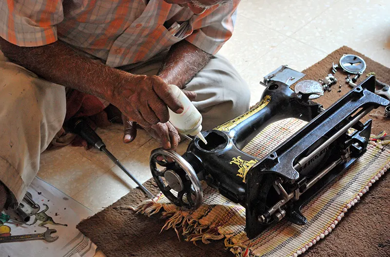 restauracion de maquinas de coser antiguas